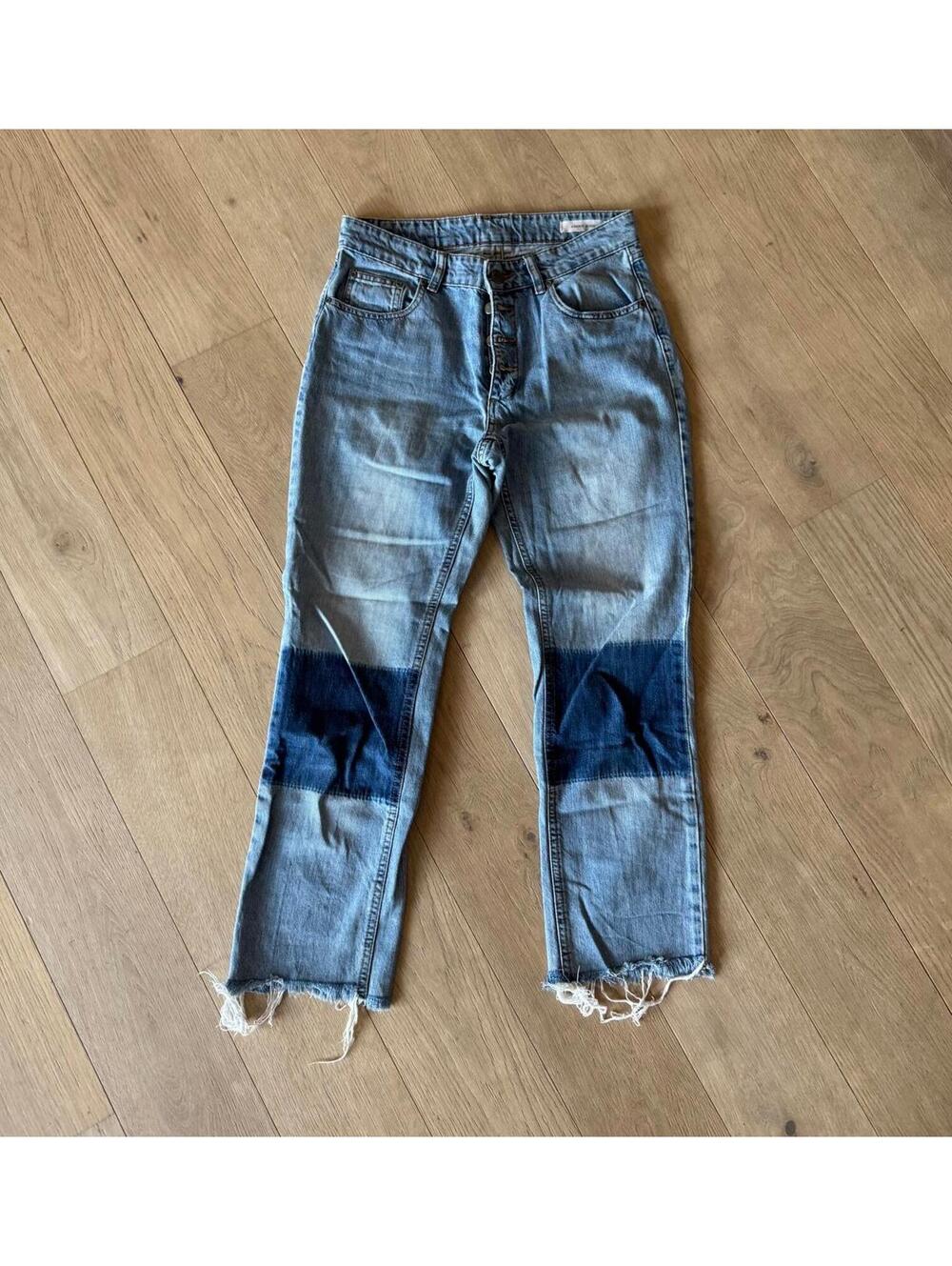 ANINE BING Patch Pocket Mid-rise Cropped Jeans - 26